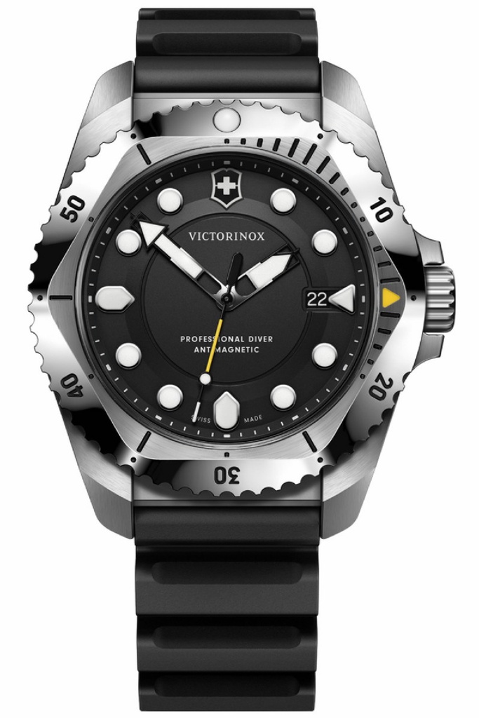 Reloj Victorinox Dive Pro Quartz Hombre Correa Caucho Negro & Esfera negra