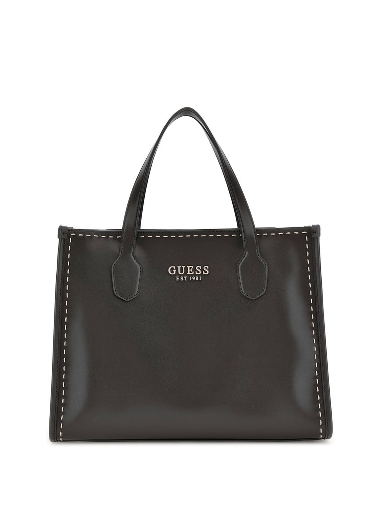 BOLSO GUESS SILVANA 2 COMPARTIMENTOS NEGRO