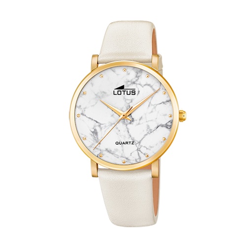 [18702/1] Reloj Lotus Mujer Analógico Acero Piel  Beig 18702/1