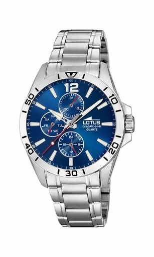[18812/1] Reloj Lotus Mulfunción Hombre Acero y Esfera Azul 18812/1