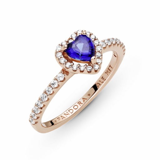 Anillo Pandora Rosé Corazón Elevado Brillante
