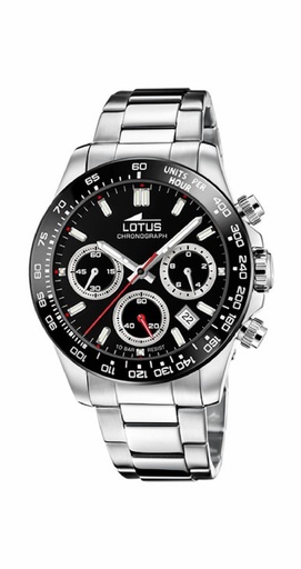 [18912/6] Reloj Lotus Hombre Chrono Multifunción Esfera Negra 18912/6