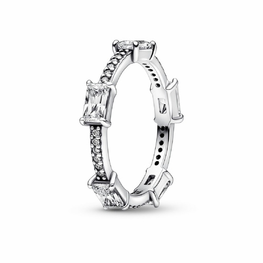 Anillo Pandora Barras Rectangulares Brillantes en Pavé