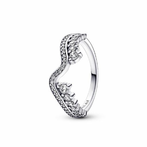 Anillo Pandora Ola Asimétrica Brillante