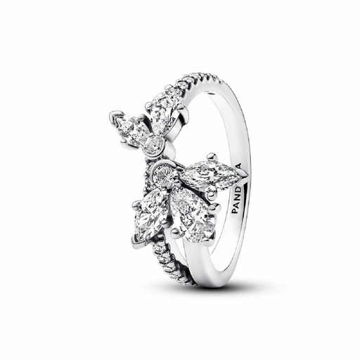 Anillo Pandora Racimo de Herbario Asimétrico Brillante