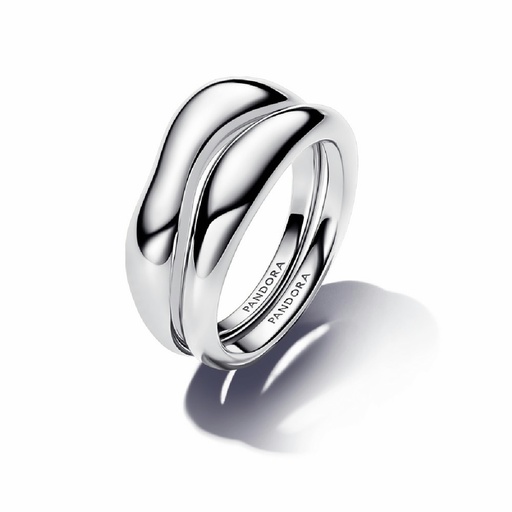 Anillo Pandora Combinale Forma Orgánica Plata 193264C00