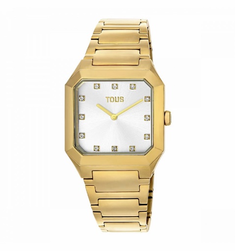 [200351051] Reloj Tous Karat Squared Analógico Acero IP Dorado