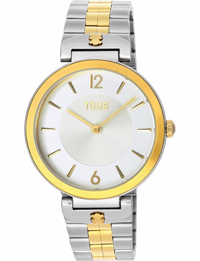 [200351070] Reloj Tous Mujer S-Band Analógico Acero Bicolor Plateado IP Dorado 200351070