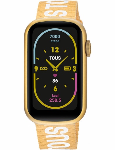 [200351091] Reloj Tous Smartwatch Mujer T-Band Correa Intercambiable Nylon/Silicona blanco/amarillo 200351091