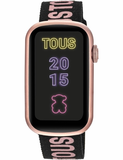 [200351092] Reloj Tous Smartwatch Mujer T-Band Correa Intercambiable Nylon/Silicona negro/rosa 200351092