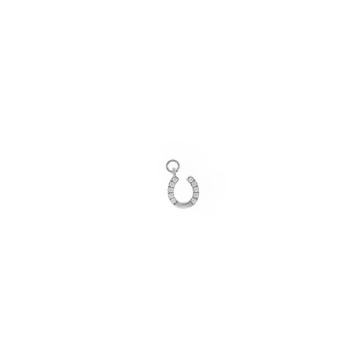 [213CH078] Charm Plata Rodio Herradura Circonitas  213CH078