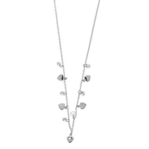 [224C0066] Colgante Salvatore Plata Corazones y Circonita