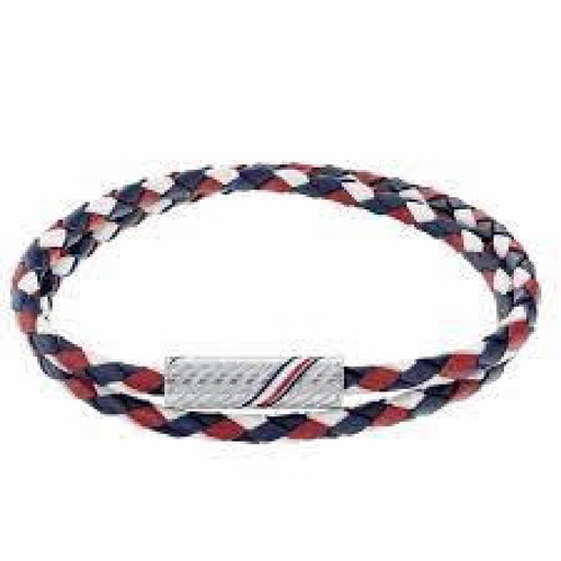 [2790472] Pulsera Tommy Hilfiguer Hombre Cuero Trenzado