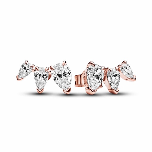 [282836C01] Pendientes Pandora Rose de Botón Corte Pera Brillante
