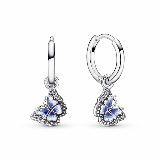 [290778C01] Pendientes Pandora Aros Mariposa Azul