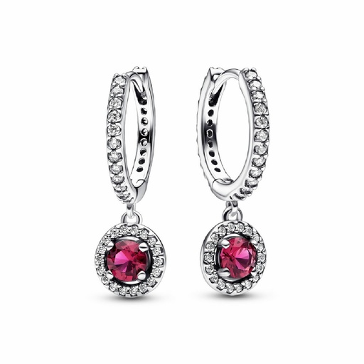 [292379C01] Pendientes Pandora de Aro Círculo Rojo Brillante