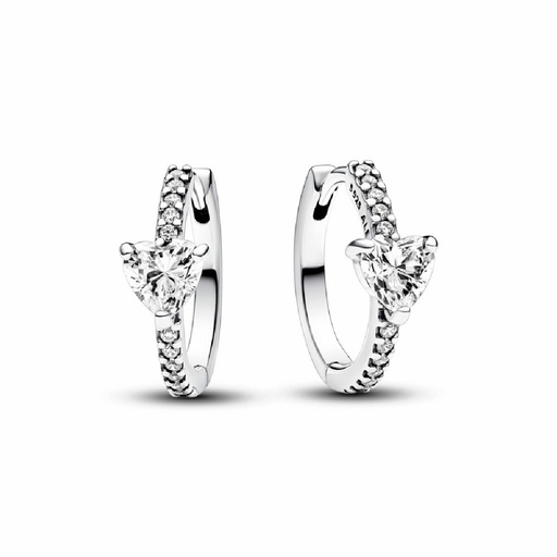 [293101C01] Pendientes Pandora de aro Corazón Brillante