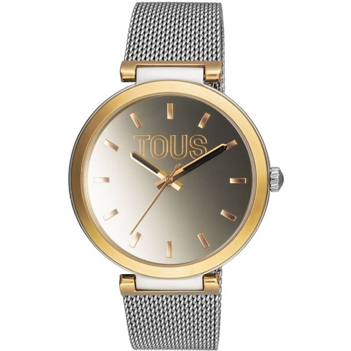 [3000132000] Reloj Tous Mujer Mes Mirror Plateado y Dorado Analógico Acero 3000132000
