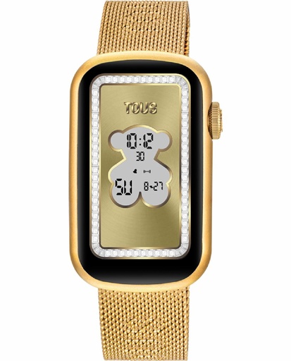 [3000132200] Reloj Tous Smartwatch T-Band Mesh con brazalete de acero IP dorado y caja de aluminio IP dorado