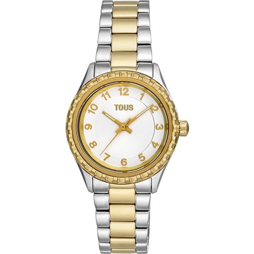 [3000132700] Reloj Tous Niña T-Bear Brazalete Acero Bicolor Plateado/Dorado 3000132700