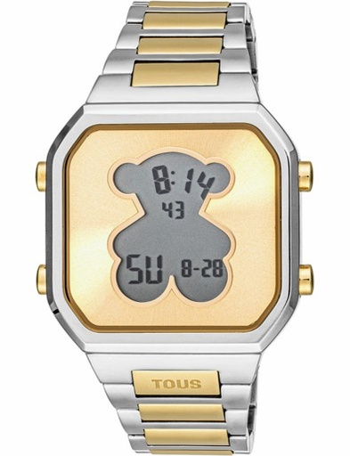 [3000134600] Reloj Tous Mujer D-Bear Digital Acero IP Dorado/Plateado Oso 3000134600