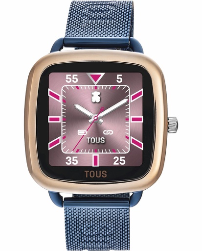 [300358086] Reloj Tous Smartwatch D-Connect Unisex acero IP rosa y brazalete de acero IP azul