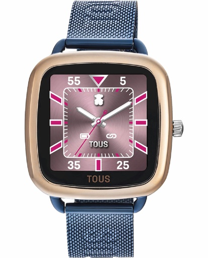 [300358086] Reloj Tous Smartwatch Unisex D-Connect Acero IP Rosa y Brazalete Acero IP Azul 300358086