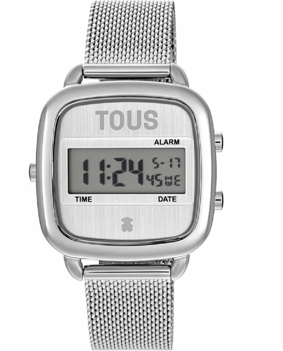[300358100] Reloj Tous Mujer Digital D-Logo New Brazalete Acero Plateado 300358100