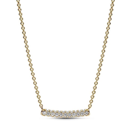 [362635C01-45] Gargantilla Pandora Baño Oro Fila de Circonitas en Pavé