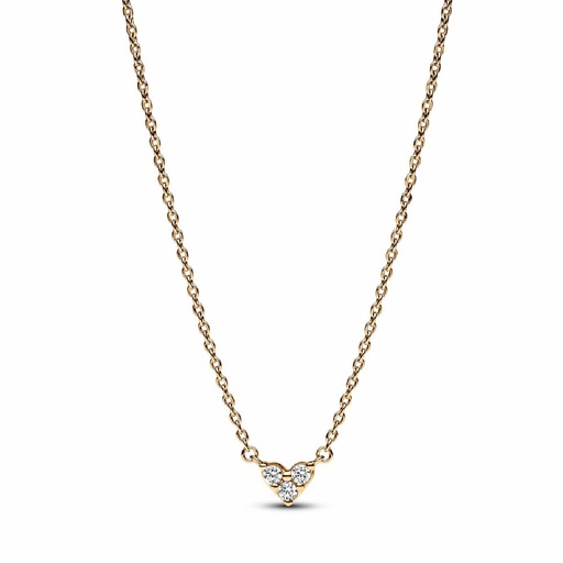 [363014C01-45] Collar Pandora Shine Corazón Triple Gema