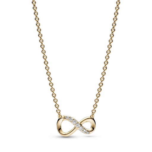 [368821C01-50] Collar Pandora Infinito Brillante Baño Oro