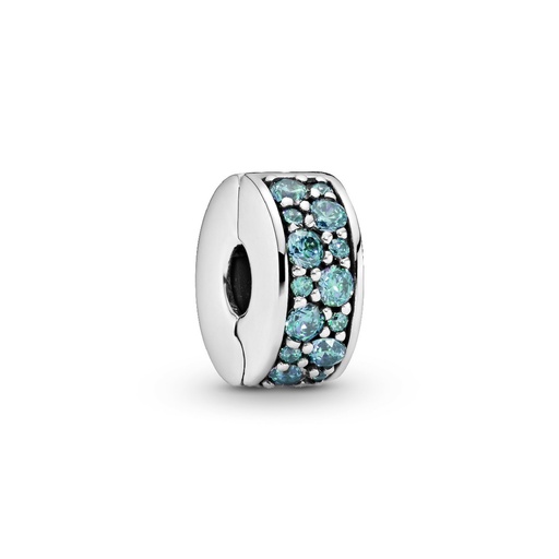 [791817MCZ] Clip Pandora Elegancia Brillante verde azulado