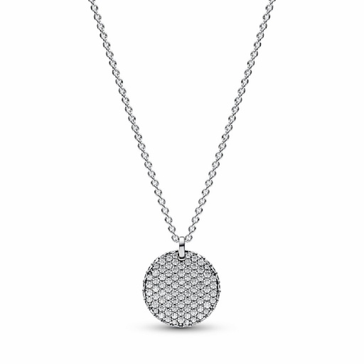 [392632C01-45] Gargantilla Pandora Círculo Plata y Circonitas Pavé