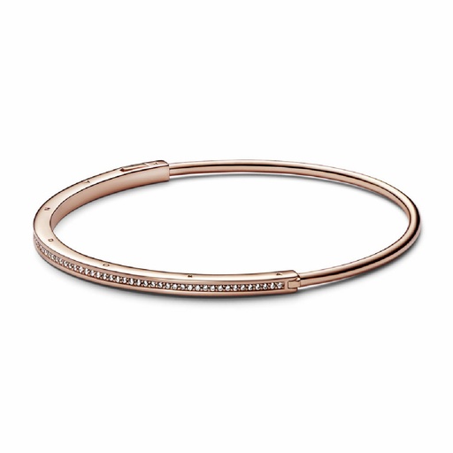 [582313C01-1] Pulsera Pandora Rose Rígida Signature I-D Pavé 582313C01