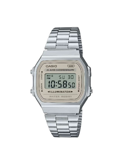 [A168WA-8AYES]  Reloj Casio Vintage Estilo Iconic Retro Unisex Plateado A168WA-8AYES