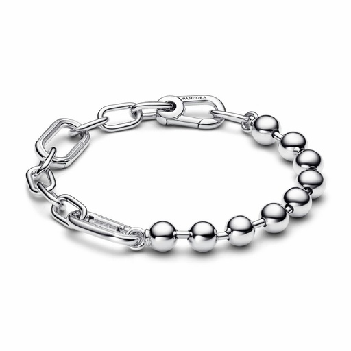 Pulsera Pandora ME de Eslabones Link y Cuentas Metálicas