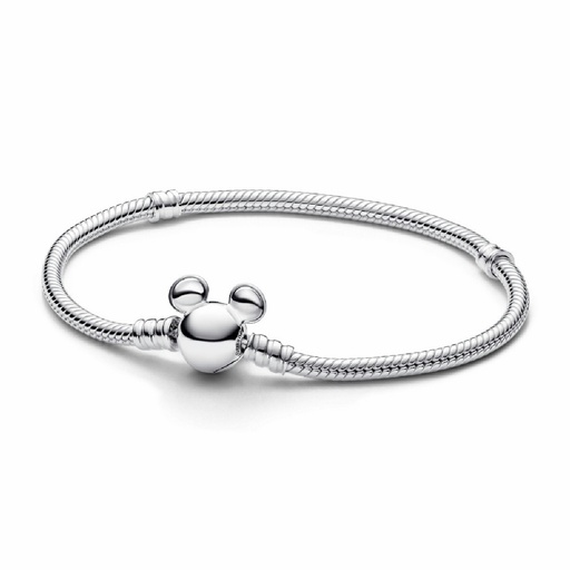 Pulsera Pandora Moments Cadena Serpiente con Cierre Mickey Mouse de Disney