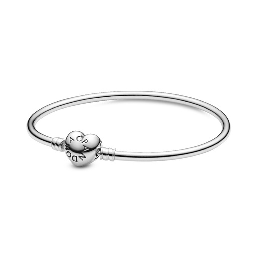 pulsera pandora moments rígida con cierre corazón