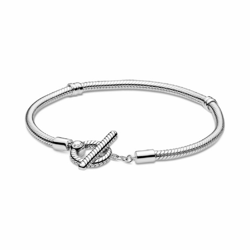 Pulsera Pandora Moments Cadena de Serpiente con Cierre T
