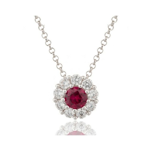 [WCC077/RB/R] Colgante Camaleoni Chambord Plata Rodio Roseta Rubi WCC077/RB/R