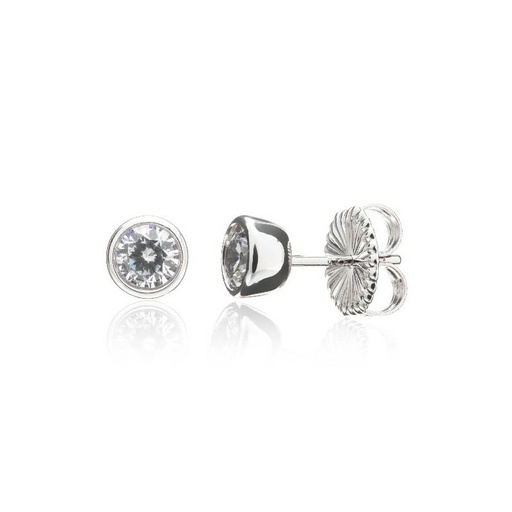 [WP009/0.25] Pendientes Camaleoni Potala Plata Rodio Chaton WP009/0.25