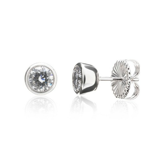 [WP009/0.50] Pendientes Camaleoni Potala Plata Rodio Chaton WP009/0.50