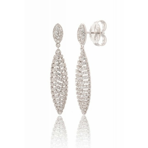 [WP066/MP] Pendientes Camaleoni Seijun Plata Rodio Cuajo Medio WP066/MP