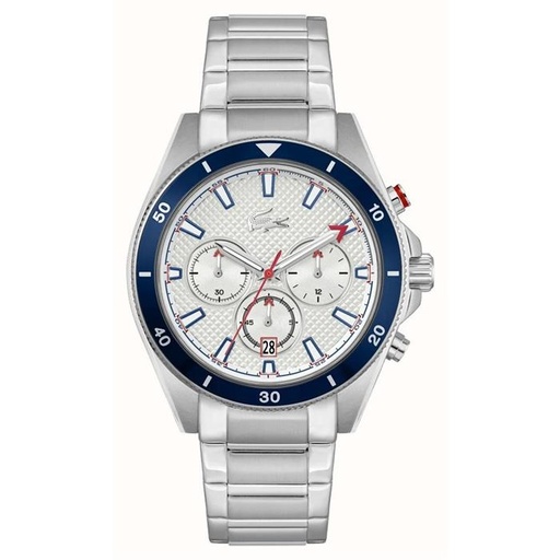 [2011360] RELOJ LACOSTE HOMBRE MAINSAIL PLATEADO Y AZUL CRONOGRAFO 