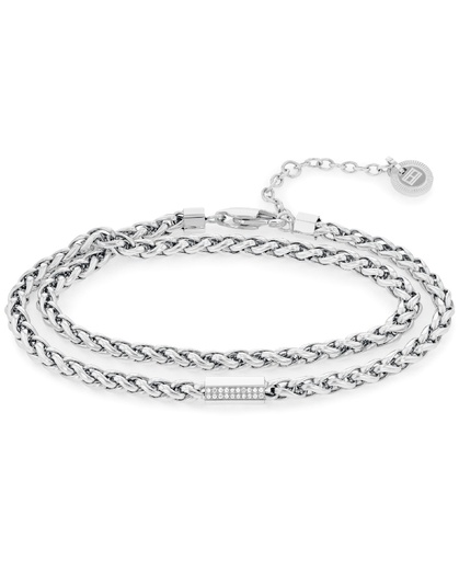 [2780875] Pulsera Doble Tommy Hilfiger Acero Inox y Circonitas 2780875