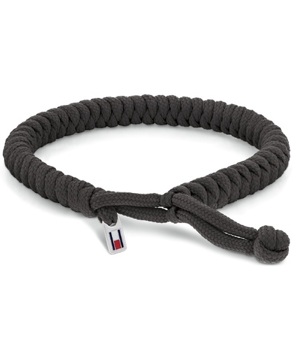 [2790593] PULSERA TOMMY HILFIGER HOMBRE NYLON NEGRO Y ACERO 