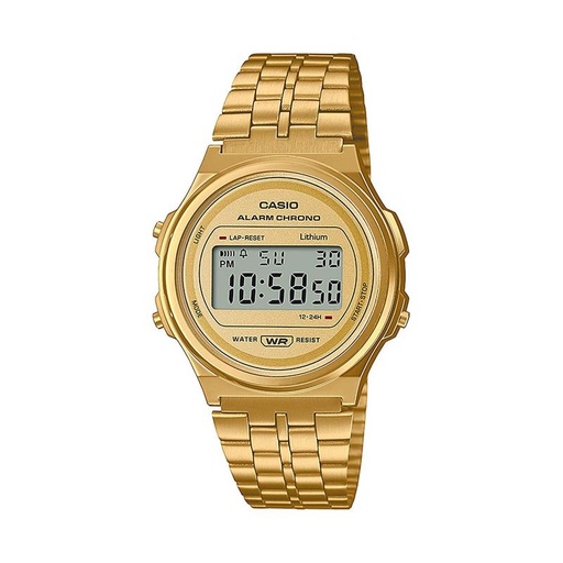 [A171WEG-9AEF] Reloj Casio Vintage Unisex Dorado Round