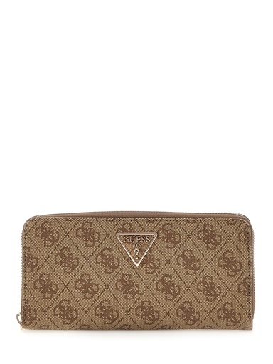 [SG8500146-LATTE] Cartera Maxi Guess Marron Logo Laures 4G