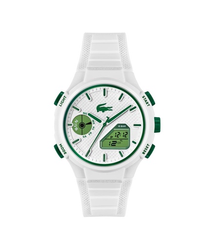 [2011364] Reloj Lacoste Hombre Analógico/Digital Silicona Blanco 2011364