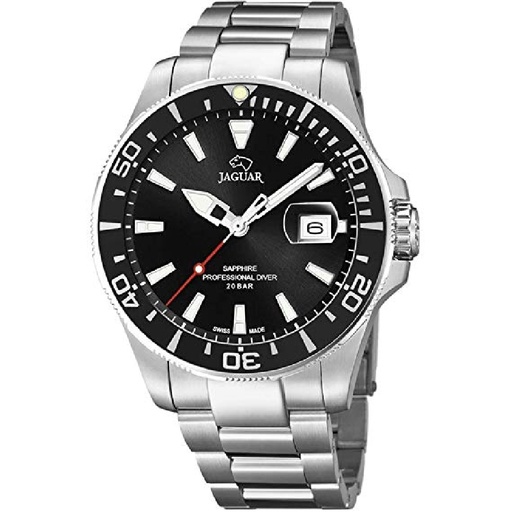 [J860/D] RELOJ SUIZO DE HOMBRE JAGUAR PRO DIVER NEGRO